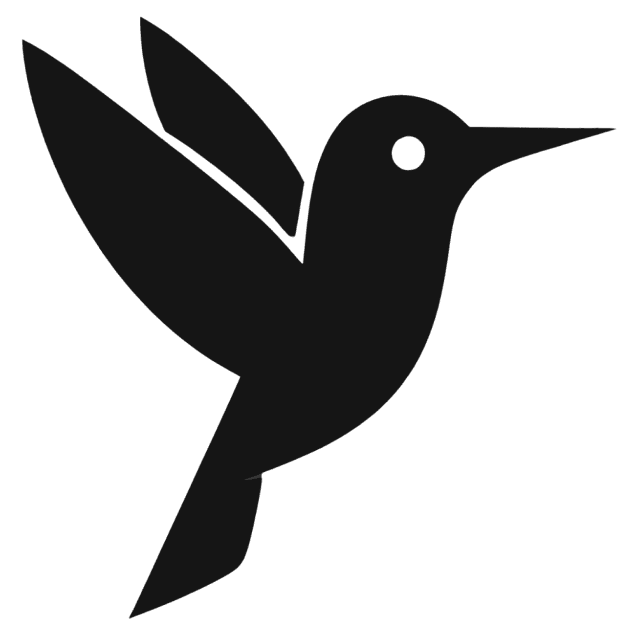 Hummbird black icon without background