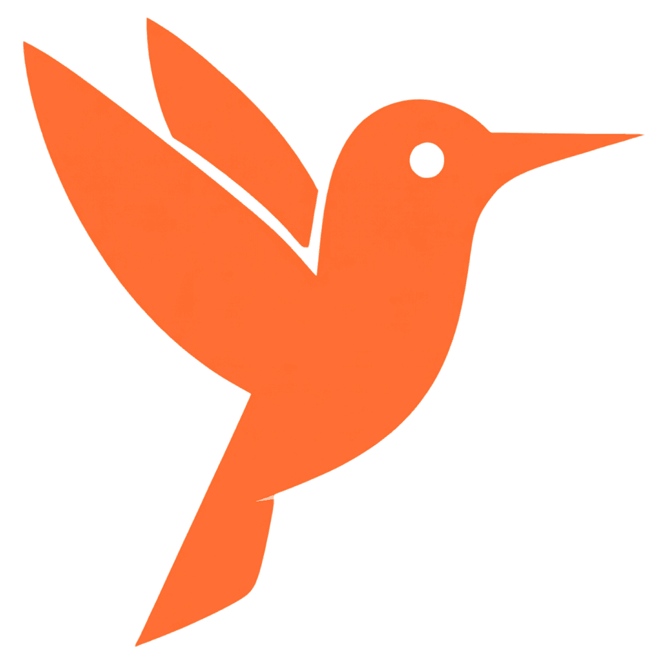 Hummbird orange icon without background