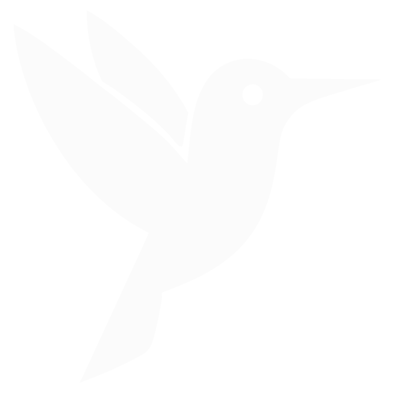 Hummbird white icon without background