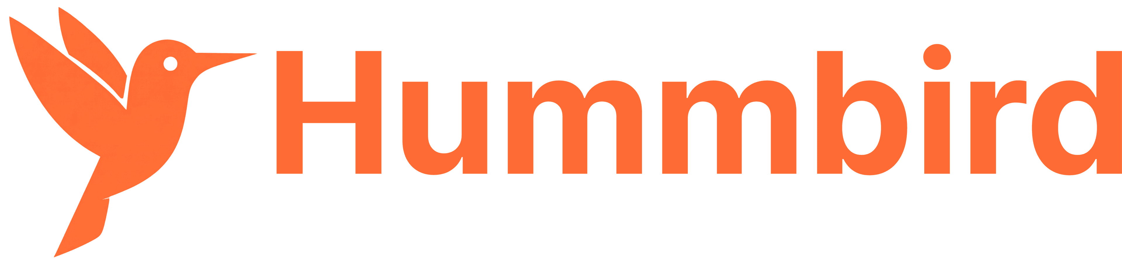 Hummbird orange wordmark