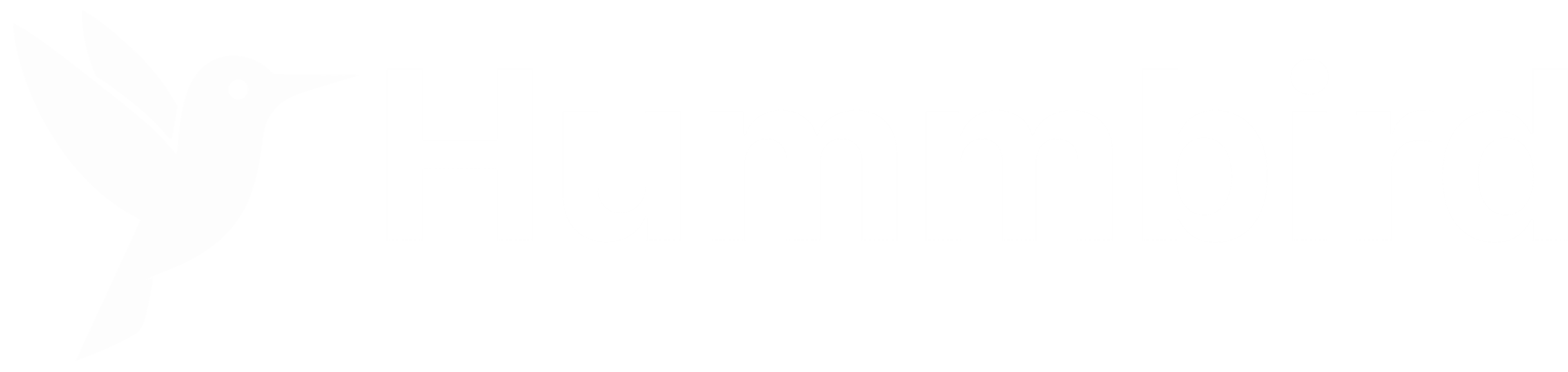 Hummbird white wordmark